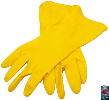 Перчатки латексные хозяйственные "Роза"
