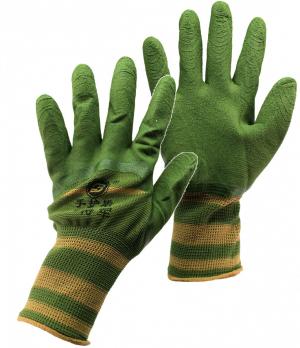 Перчатки нейлоновые со вспененным покрытием "Хаки"