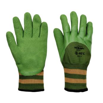 Перчатки нейлоновые морозостойкие с неполным нитриловым покрытием "Хаки"