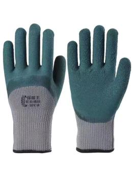 Перчатки нейлоновые с неполным морозостойким нитриловым покрытием "Черника"